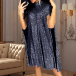 2025 Kevad Euroopa ja Ameerika Litritega P&uuml;stkrae Vaba Kleit Naistele 2X Large