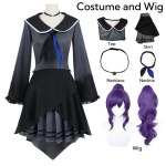 Asahina Mafuyu Cosplay Kost&uuml;&uuml;m, Project SEKAI Anime T&auml;iskomplekt R&otilde;ivastus Halloweeni Peoks M gray