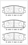 For Subaru Impreza 1999 2003 Rear Brake Pad Dısc 107,8X36,5X15 Daıwa 26296-AA082