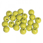 Perles en bois FSC 100%, polies, 8mm &oslash;, lemon, 82 pi&egrave;ces