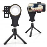 Hambaravi Fotograafia T&auml;itevalgus 5 Tasandit Reguleeritav Heledus Soe/Valge R&otilde;ngaslamp Mobiiltelefonile P&ouml;&ouml;ratav Hambaravi Valgus EU Plug must