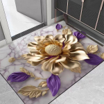 Elegantne 3D-prinditud m&auml;luvahust vannitoamatt libisemiskindla disainiga 600*900mm