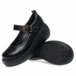 Kevadmoe kiilukujulised &uuml;marate ninadega pehme tallaga Lolita kingad Naiste armsad vintage Mary Jane kingad Paksud kolledži&otilde;pilaste kingad 35(Foot22.5cm)