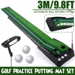 300 x 30 cm 3 tk 3 m Mini Tagastusgolfi Putting Green Fairway Golfi Putting Mat Golfi Putteri Treener Green Putteri Harjutuss komplekt Pall Palliga