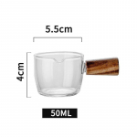 50/75/100 ml espresso klaasist tass puidust k&auml;epidemega m&otilde;&otilde;tetass piima latte kann Kohvitarvikud k&ouml;&ouml;gikruus joogin&otilde;ud topeltp&otilde;hjaga