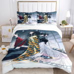 Anime Demon Slayer Prindiga Voodipesu Komplekt 2/3 tk Nezuko Voodipesu Kuninganna Kahekohaline &Uuml;hekohaline Kuninglik Suurus Tekikoti Komplekt Lastele T&auml;iskasvanutele Kingitus Eu Twin 135x200cm