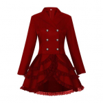 Naiste kaherealine viktoriaanlik steampunk bleiser-mantel gooti frakk sabaga jakk pits&auml;&auml;risega Halloweeni pulma&uuml;htne kost&uuml;&uuml;m 2XL