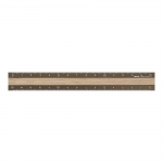 DESIGNPHIL Midori 15cm Alumiinium Puidust Joonlaud Pruun 42280006 - Vastupidav & Stiilne