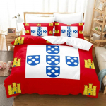 3D prinditud Portugali lipuga voodipesukomplekt Poistele T&uuml;drukutele Twin Queen King Suuruses Tekikott Padjap&uuml;&uuml;r Voodi poistele T&auml;iskasvanud Kodu tekstiil 70x133cm 2pcs