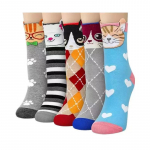 Armas naiste loomade tr&uuml;kkimine 5 paari vabaaja kassi- ja koerasokke