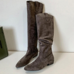 Madalad Naiste K&otilde;rged Saapad Suede Terava Ninaga P&otilde;lvek&otilde;rgused Retro Saapad 2025 Trend Uus Br&auml;ndi Disainer Talvine Klassikaline Chelsea Botas Mujer 35 hall v&auml;rv