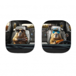 2 tk Loomamustriga Auto P&auml;ikesesirm K&otilde;rge Tihedusega Alumiiniumfoolium Esiklaasi P&auml;ikesekaitse Plokeerib UV-kiired P&auml;ikesesirm Aastaringne Kaitse S&otilde;iduki P&auml;ikesekaitse N