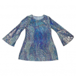 Naiste kleit Retro litritega varrukatega, suures suuruses avaras vormis, tr&uuml;kitud Halloweeni Cosplay hipi-disko tantsupidu pronksiv &otilde;htukleit XXL