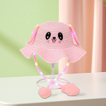Children's Hat with Light And Moving Ears for Outdoor Activities Pink