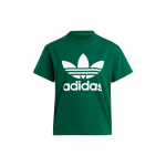 Adidas Originals Kirjalogo Prinditud &Uuml;mmarguse Kaelusega Pusa L&uuml;hikeste Varrukatega T-s&auml;rk Naiste Topid Tumehall IB7424 XS