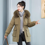 Eemaldatavad puuvillase polsterdusega riided, uus lahtine ja paksendatud puuvillane jope. 3XL tumepruun v&auml;rv