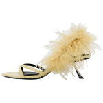 Zara PU Moest avatud varba &uuml;he rihmaga sandaalid 5 cm Naiste sandaalid Kollane 3309610250 37