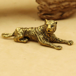 Tiger 3D messingist valatud kuju Mini looma metallist kujukeste kodukaunistus