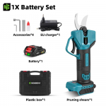NewBeny 2 k&auml;iku 30mm elektriline oksak&auml;&auml;rid puuviljapuu bonsai juhtmeta l&otilde;ikurid j&otilde;ut&ouml;&ouml;riistad Makita 18V akule 1x Battery-EU plug
