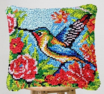 Lillede seeria heegeln&otilde;elaga komplekt vaibad padjad padjap&uuml;&uuml;rid DIY p&auml;evalill mesilane k&auml;sit&ouml;&ouml; n&ouml;&ouml;pide pakett padjad tikkimine heegeln&otilde;el padjad 43X43cm