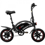 V&eacute;lo &Eacute;lectrique DYU D3F 14 Pouces 25km/h - Moteur 250W Batterie 36V10Ah Freins &agrave; Disque - Noir must