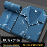 100% puhas puuvillane meeste pikavarrukaline pidžaama - lai l&otilde;ige, suuremad suurused, kevad/s&uuml;gis koduriietus igas vanuses. 4XL (190-230 kg)