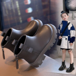 Uus kevad-s&uuml;gis laste saapad Must Pruun Mitmek&uuml;lgsed T&uuml;drukute pahkluusaapad Moodsad Vabaaja Mitmek&uuml;lgsed Laste nahast saapad Libisemiskindlad 27 must