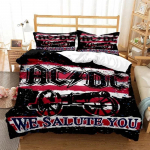 3D Prindiga Mood AC_DC Rockb&auml;nd Voodipesukomplekt AC-DC B&auml;ndi Mustriga Tekikott Padjap&uuml;&uuml;ridega &Uuml;heinimesevoodi T&auml;issuuruses Kuninganna Kuningas 140x200cm 3pcs