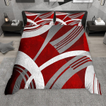 Homewish Moodne Abstraktne Kunst Tekikoti Komplekt, Kaasaegne Geomeetriline Tekikoti Komplekt, Must Punane Hall Voodipesu Komplekt UK C 120x150cm 2pcs&set white