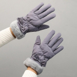 Naiste suusakindad Talvised fliisvoodriga paksud soojad pl&uuml;&uuml;sist puuvillased veekindlad puutetundlikud kindad v&auml;litingimustes s&otilde;itmiseks, m&auml;gironimiseks hall v&auml;rv