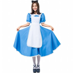 Alice Anime Teenindajakost&uuml;&uuml;m - Sinine, Jaapani suurus, Halloweeni riietus M sinine