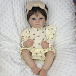 T&otilde;etruu k&auml;sitsi juurdunud juustega 48cm Reborn nukud T&auml;ielik vin&uuml;&uuml;lkeha Pestavad vasts&uuml;ndinud nukud Armsad magusad t&uuml;drukud Nukud lastele alates 3. eluaastast girl doll