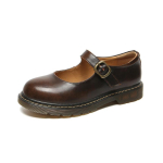 mood 2024 kevad ja s&uuml;gis, uus kolledži stiil Mary Jane'i kingad Mood &uuml;mara varbaosaga lameda p&otilde;hjaga ehtsast nahast madala kontsaga naiste kingad 41 pruun