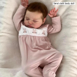Realistlik 50 cm riidest kehaga Reborn beebinukk Laura t&auml;isvin&uuml;&uuml;list keha k&otilde;rge v&auml;rvus suletud silmad simulatsioonbeebinukk elutruu magav vasts&uuml;ndinu nukud lastele cloth body