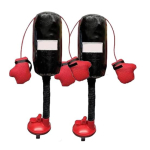 1 tk/2 tk Kassipoksikindad M&auml;nguasi Mini Poksikott Kiusajakepp Kindadega Interaktiivne Kassipoeg Poksispordi M&auml;nguasi Sisekassidele 2pcs black