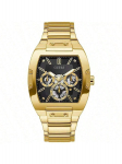 Guess Must & Kuldse Tooni Ruudukujuline Multifunktsionaalne Meeste Kvartsikell, Moodne Sobib Igap&auml;evaseks Kandmiseks Suurep&auml;rane Kingitus Meestele GW0456G1 must