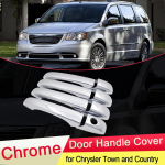 Chrysler Town and country jaoks Voyager 2008&ndash;2016 kroomitud uksek&auml;epideme katte trimmi kinnituskomplekt Autode kujundamise tarvikud 2009 2010 2011 Town and country