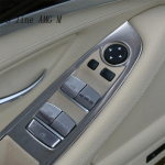 For BMW 5 Series F10 F18 2011-2017 Car Door Armrest panel Window Glass Lift Button switch Covers Stickers Interior A Long axis