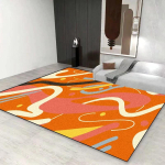 P&otilde;hjamaise Oranži Suure Pinnaga Vaibad Elutuba Loominguline Geomeetriline Kaunistus Mitte-libisev P&otilde;randamatt Magamistuba Lounge Diivani Piirkond Vaip Pestav 80x120cm black