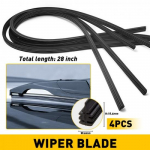 4 x Pair Universal 28 Car Bus Silicone Frameless Windshield Wiper Blade Refills