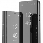 Kaitse&uuml;mbris iPhone 16 jaoks Lahe stiil L&auml;bipaistev aken Galvaanilise kattega Alus Kriimustuskindel T&auml;ielik kehakaitse Klapp&Otilde;huke kate iPhone 16 6.1 2024 jaoks Mirror black