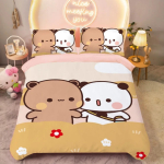 Kawaii Bubu ja Dudu Voodipesukomplektid Lastele ja t&auml;iskasvanutele Armas laste tekikott Tekk Voodi &Uuml;he-kahekohaline T&auml;iskasvanu King Quee EU Single 135x200cm