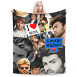 George Michael Briti laulja Palus tekid T&uuml;drukud Poisid Flanellist visketekk elutuppa Pehme voodikate S&uuml;nnip&auml;evakingitus 30x40in