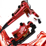 Disc Brake Set, 160mm Rotor & Accessories punane