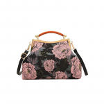 Vintage Designer naiste ketid &otilde;lakotid Clutch Crossbody kotid Pulmalukk Shell Clip Designer lilla kollase lillega k&auml;ekotid roosa