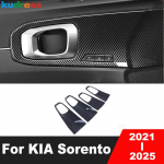 Car ide Inner Door Handle Bowl Panel Cover Trim For Kia Sorento  2024 2025 Carbon Fiber Interior Accessories