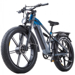 Elektriratas t&auml;isvedrustusega KIMDYMA K03 1000Wx2 kahekordne mootor maastiku-ebike t&auml;iskasvanutele 48V 20AH LCD-ekraan maksimaalne s&otilde;iduulatus 80 km L sinine