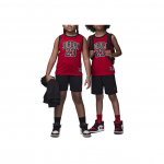 Jordan Vabaaja spordidress T&auml;ht Number &Uuml;mmargune kaelus Pullover Vest Elastsed l&uuml;hikesed p&uuml;ksid Laste &uuml;likond HF2234-010 4