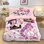 3tkK-Popi deemonik&uuml;tid tr&uuml;kitud s&uuml;damikuta udusuletekikatte komplekt mitu suurust magamistoa voodipesu p&uuml;hadekaunistus masinpestav 220*240cm 3pcs