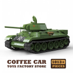 M4A3 keskmine tank ehitusklotsid T34/76 soomusautod tellised mudel WW2 klassikalised s&otilde;jalised m&auml;nguasjad t&auml;iskasvanud poisid lapsed j&otilde;ulukingitused DIY